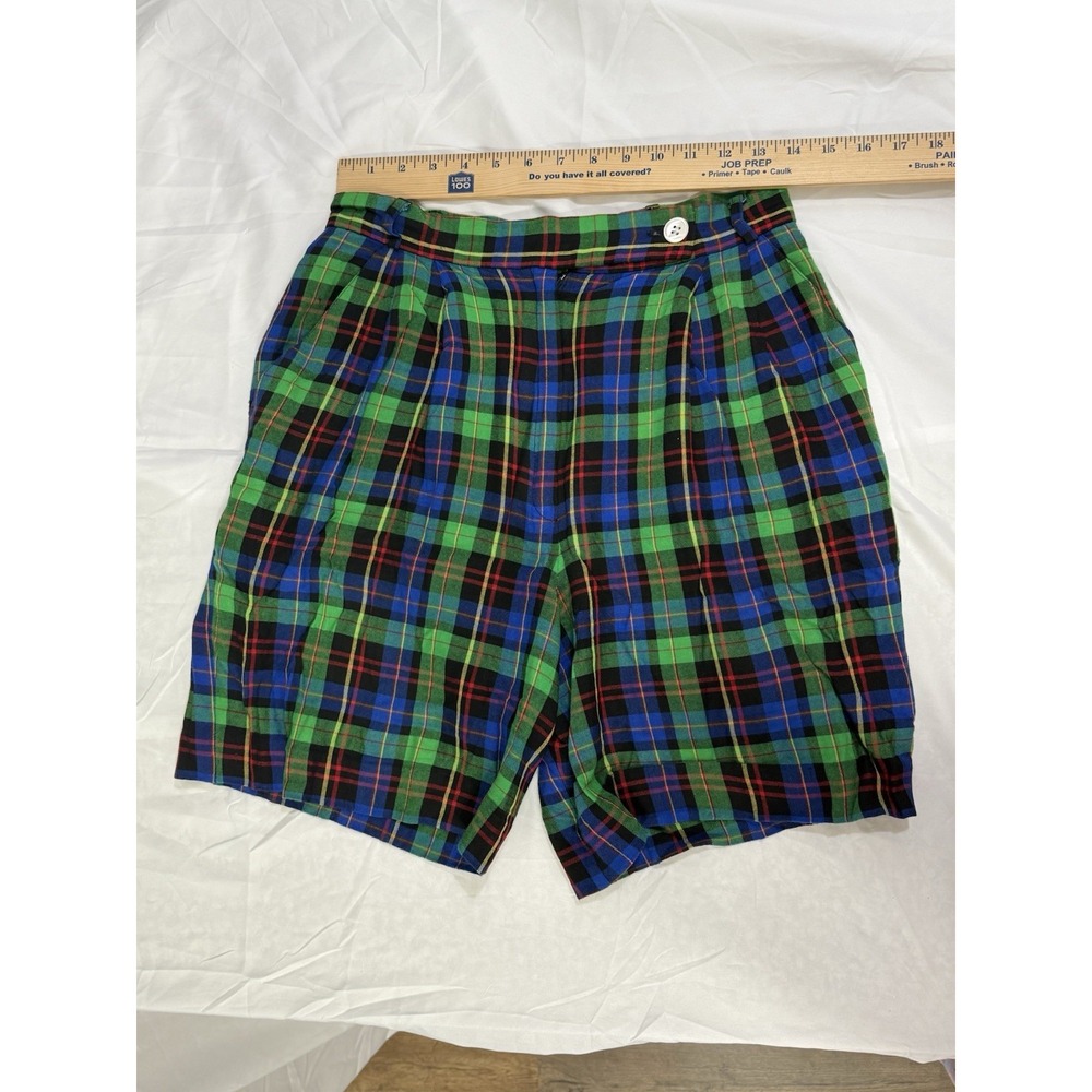 Vintage JH Collectibles Women's Size 10 Green Plaid Shorts